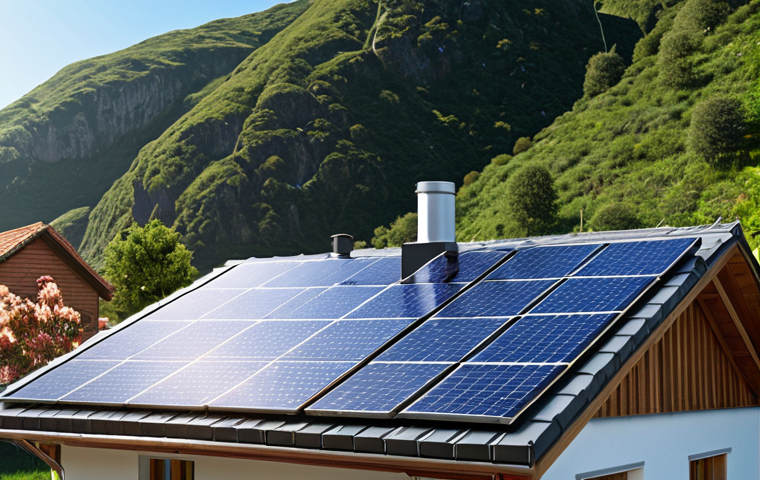 A house with solar panels on the roof, symbolizing energy independence and increased property value. The image should convey a sense of smart investment and eco-friendliness.