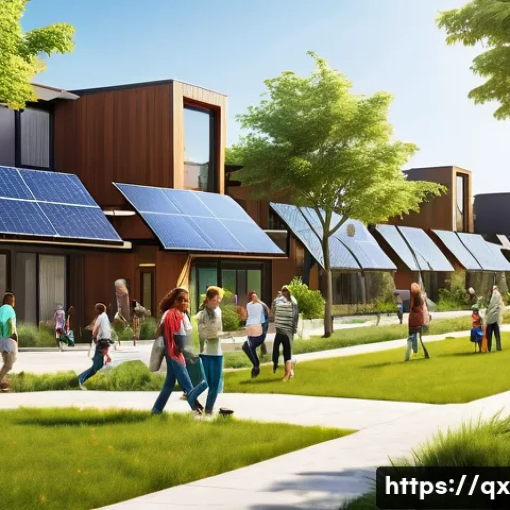 태양광 발전 설치를 위한 지역 커뮤니티 지원 - **Image Prompt 1: A vibrant, diverse community collaboratively building a sustainable future with so...