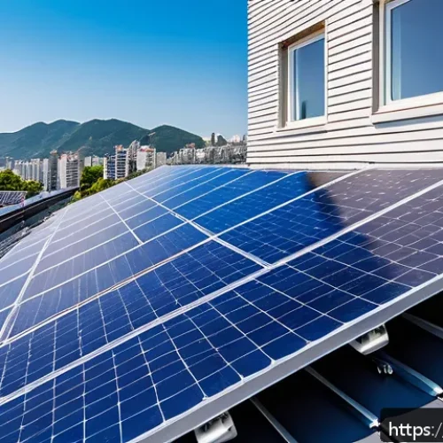 Home 31 태양광 발전 설치를 위한 미니멀리즘 접근법 - A sleek, modern rooftop solar panel installation featuring high-efficiency monocrystalline panels ti...