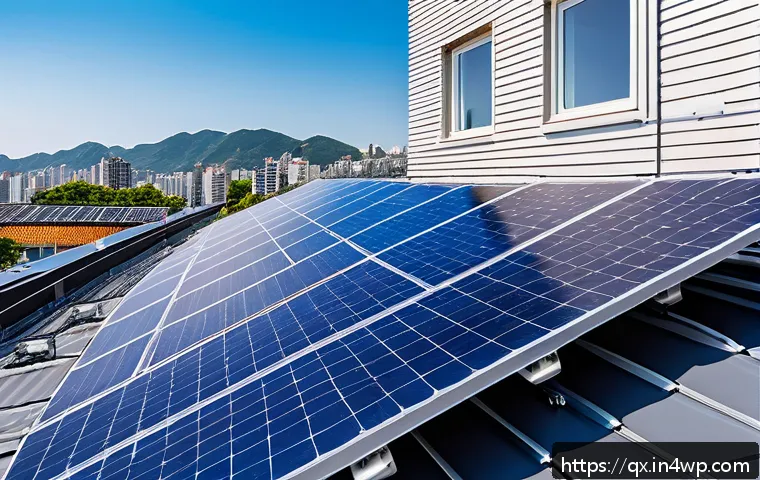 태양광 발전 설치를 위한 미니멀리즘 접근법 - A sleek, modern rooftop solar panel installation featuring high-efficiency monocrystalline panels ti...