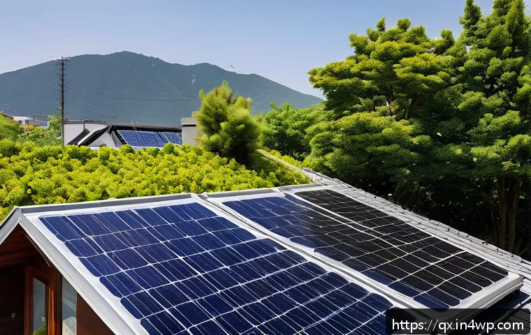 태양광 발전 설치 시 얻을 수 있는 정부 지원 - A detailed rooftop solar panel installation on a modern residential house, showcasing high-efficienc...