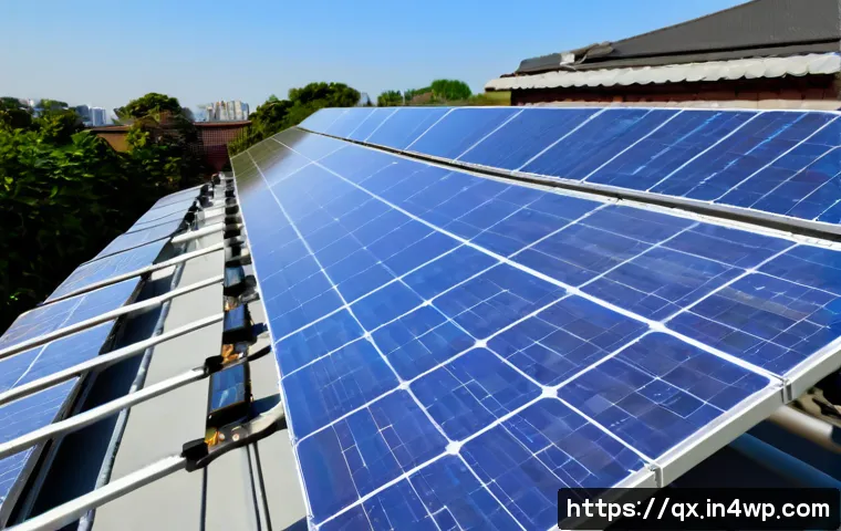 Home 17 태양광 발전 설치를 위한 자재 선택 가이드 - Photorealistic solar power installation materials arranged neatly on a clean outdoor worktable: glos...